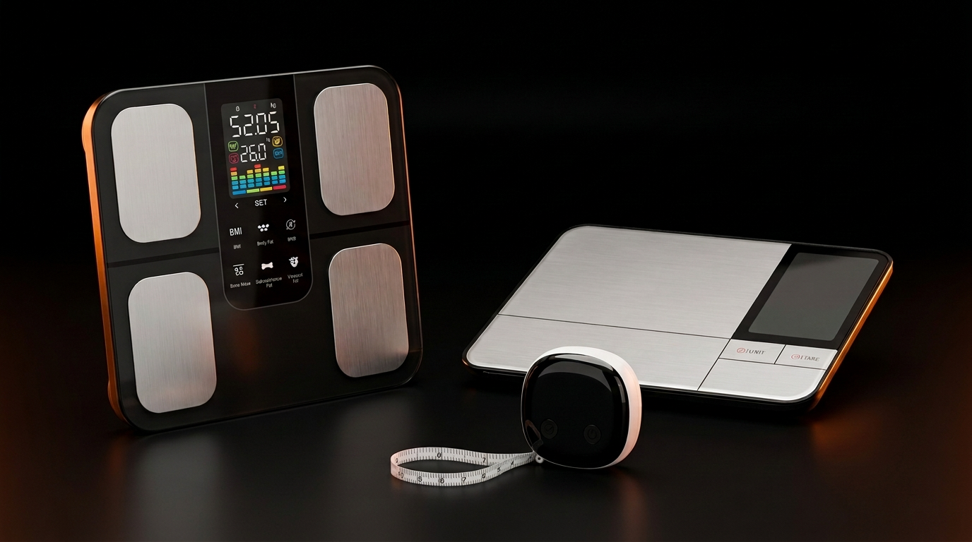 SyncBody Scale, Kitchen and Tape shown together